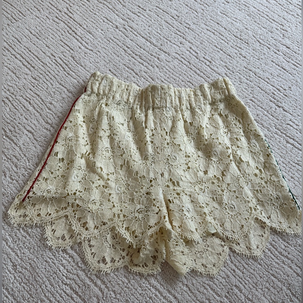 Gucci Cream Lace Women Shorts